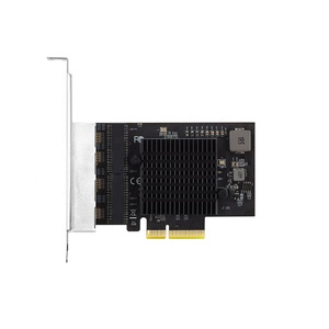 Dört 2.5 Gigabit RJ45 Pcie x4 Lan kartı 10/100/1000/2500Mbps Realtek 8125b çip 4 portu 2.5G NIC PCI-e ağ kartı sunucu masaüstü - Product Image 4