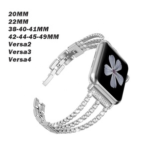 Cô Gá<span class=keywords><strong>i</strong></span> Của Shining Kim Cương Dây Đeo Cổ Tay Cho Applewatch Thờ<span class=keywords><strong>i</strong></span> Trang Kim Loạ<span class=keywords><strong>i</strong></span> Trang Sức Vòng Đeo Tay Cho <span class=keywords><strong>Fitbit</strong></span> Versversa2 Versa3 Ban Nhạc Đồng Hồ - Product Image 4
