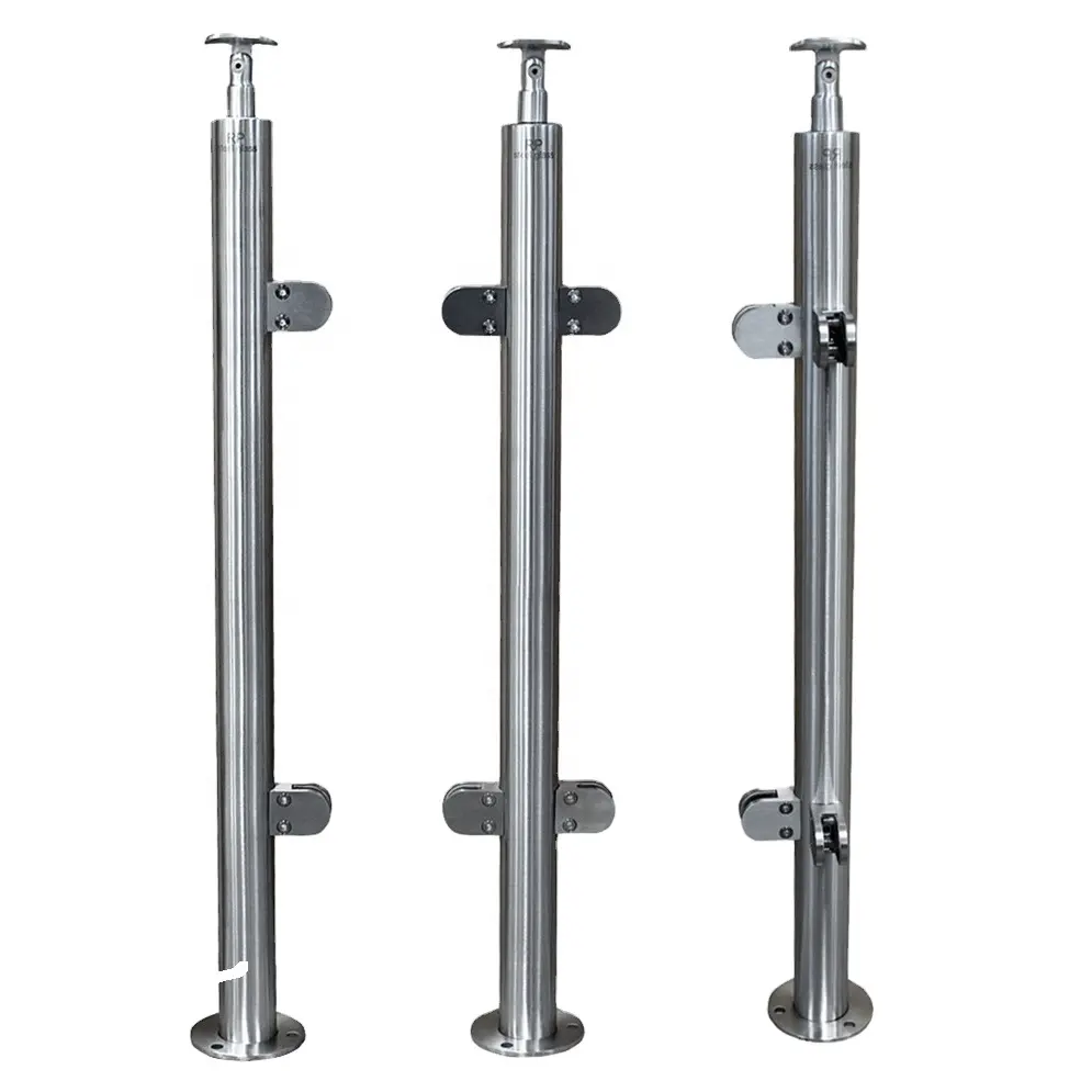 stainless steel tube balustrade handrail railing support 316 material glass handrail post