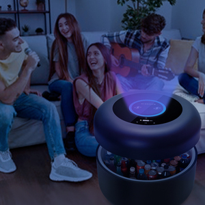 AC電源電気リフトアップミニスマート冷蔵庫コーヒーテーブルラウンドモダンスマートセンターコーヒーティーテーブル新製品の冷蔵庫付き - Product Image 5