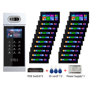 Videoportero para 20 apartamentos Intercomunicador IP Sistema de intercomunicación de apartamento de video de 7 pulgadas con 1 cámara de timbre para 20 apartamentos - Product Image 1
