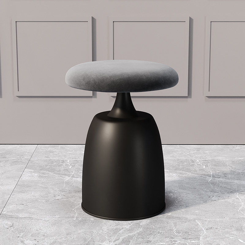 Cuscino in flanella nero-grigio
