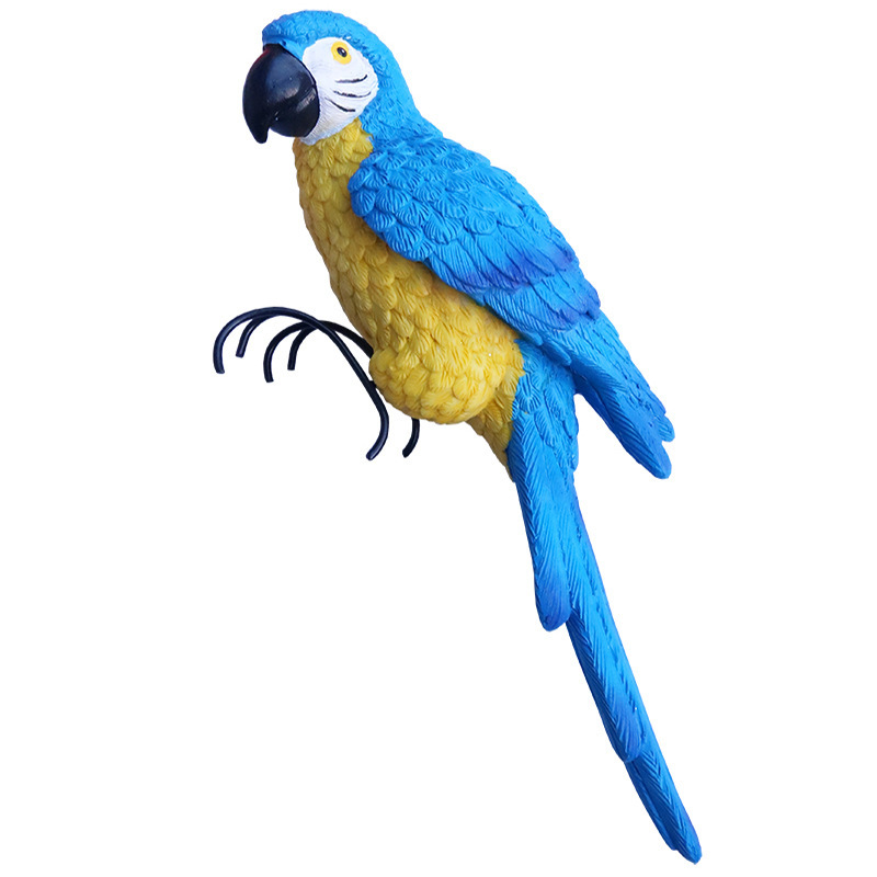 Bleu, côté droit-perroquet bleu