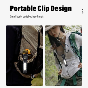 Linterna multifuncional para faros delanteros, fuente de luz múltiple, iluminación desmontable y recargable con clip para bolígrafo, faro SOS - Product Image 4