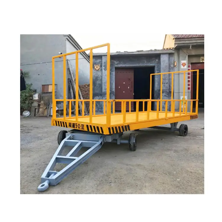 Low Bed Full Platform Trailer Flatbed Trailer 500KG Truck Trailer Power Coating Steel with Factory Price