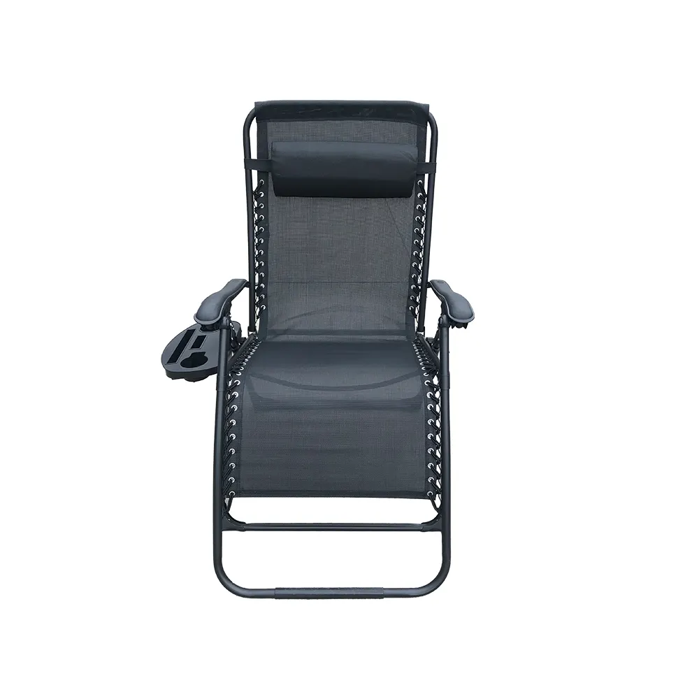 350LBS Support Oversized Adjustable Folding Zero Gravity Chair with Side Table Headrest for Outdoor Yard Porch