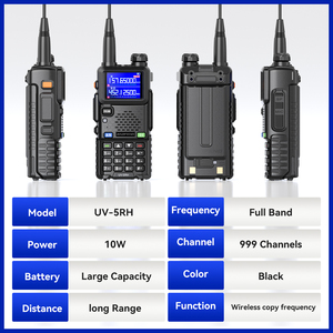 Baofeng Uv-5rh 10W çoklu bant UV5RH amatör iki yönlü radyo tip-c güncellenmiş dtdtmf VOX One Touch arama frekansı Walkie Talkie