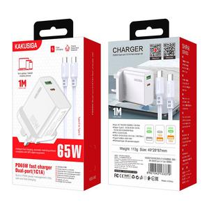 KAKU/KAKUSIGA yeni varış 99% dijital cihazlar ile uyumlu küçük PD65W çift bağlantı hızlı şarj (1C1A) şarj seti - Product Image 1