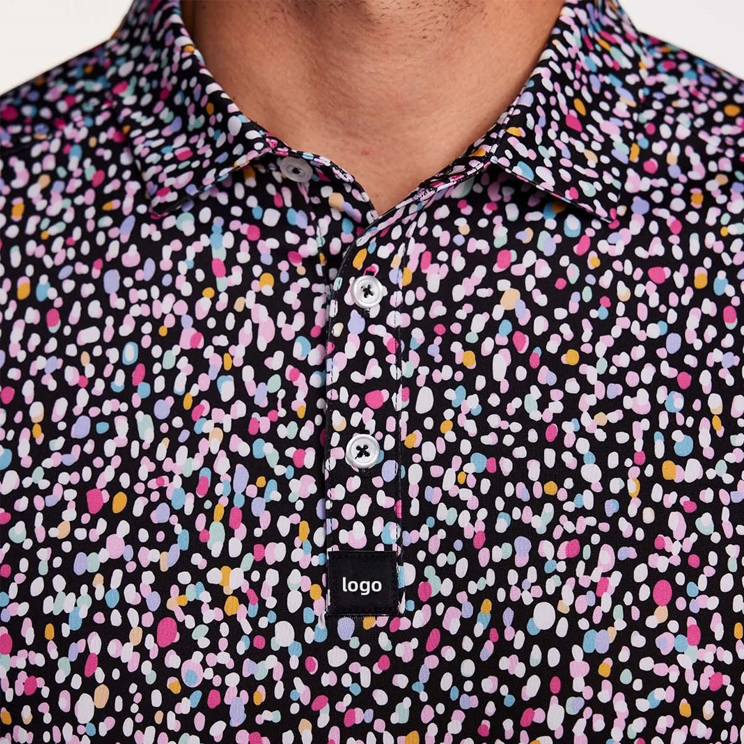 पुरुषों के लिए नई डिजाइन थोक ओईएम गोल्फ टीशर्ट पोलो शर्ट डिजिटल प्रिंटिंग गोल्फ पोलो शर्ट क्विक ड्राई कस्टम लोगो प्राइवेट लेबल
