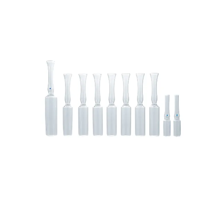 Venda quente 1ml 2ml 3ml 5ml Ampolas pequenas de vidro âmbar transparente neutro