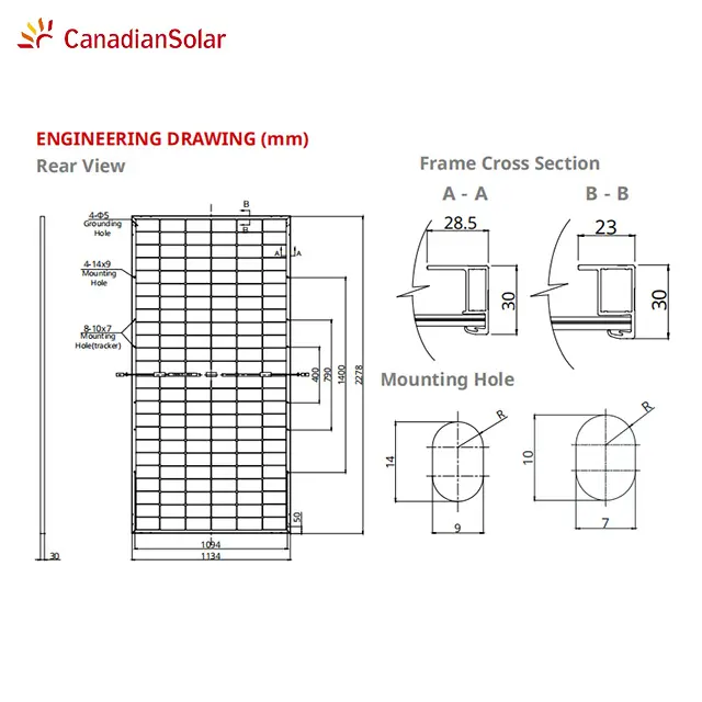 CanadianSolar yüksek verim 530w 535w 540w 545w 550w GÜNEŞ PANELI