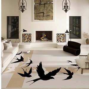 Polyester trừu tượng sơn retro phong cách Mỹ phòng khách sofa Bàn cà phê Thảm Vòng đống chống trượt chống mài mòn dễ dàng - Product Image 5