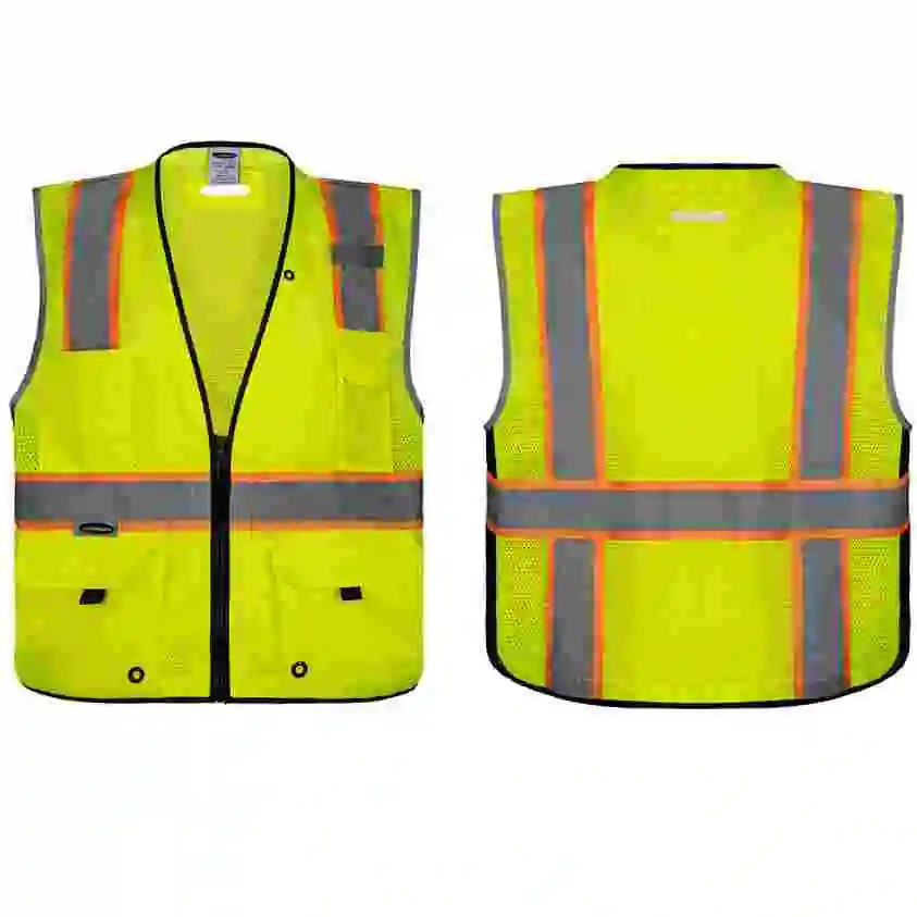 safety vest ANSI Class 2 custom 100% polyester mesh high visibility safety reflecting vests safety vest