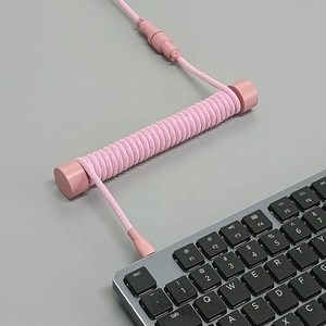 Özel 2 in 1 Aviator kablo-sarmal USB a tipi C hızlı 5A şarj naylon ceket örgü koruyucu bilgisayar mekanik klavyeler için - Product Image 4