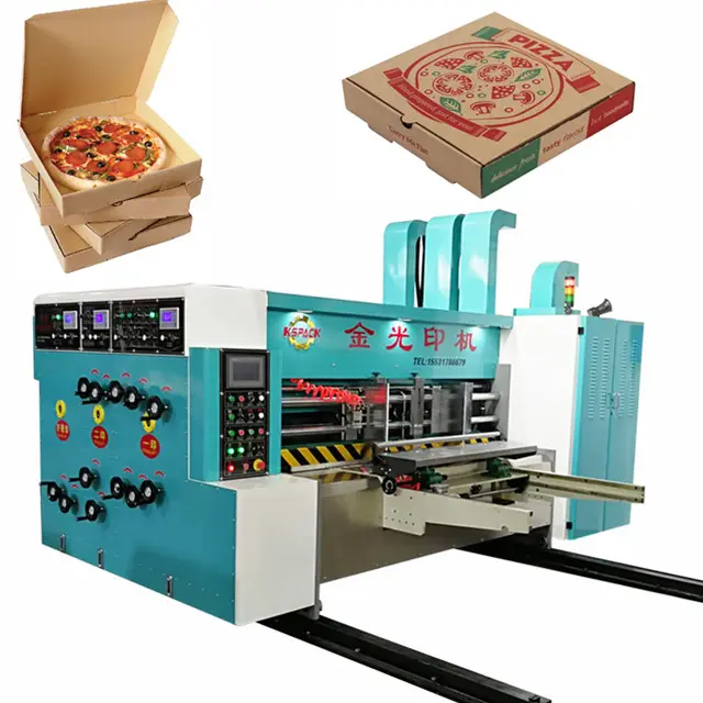 JG-máquina ranuradora automática de 2 colores, corrugada, 4 colores, para hacer pizza