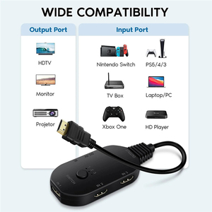 8K 60hz <strong>HDMI</strong> Switcher 3x1 3 Port 4K 120hz <strong>HDMI</strong> 2.<strong>1</strong> <strong>Switch</strong> Converter 3 in <strong>1</strong> Out Switcher Adapter with IR Remote for PS5 HDTV - Product Image 5