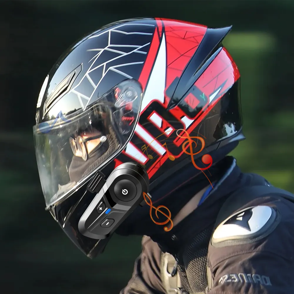 Motocicletas Sem Fio Bluetooth Headset Para Helmet Speakers Suporte Hands-Free Chamando Capacete Intercomunicadores