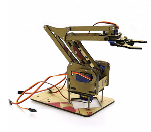 Dominbot Fai da Te 4DOF per Arduino Acrilico Rc Robot Braccio Della Pinza Kit Educational con MG90S Servi