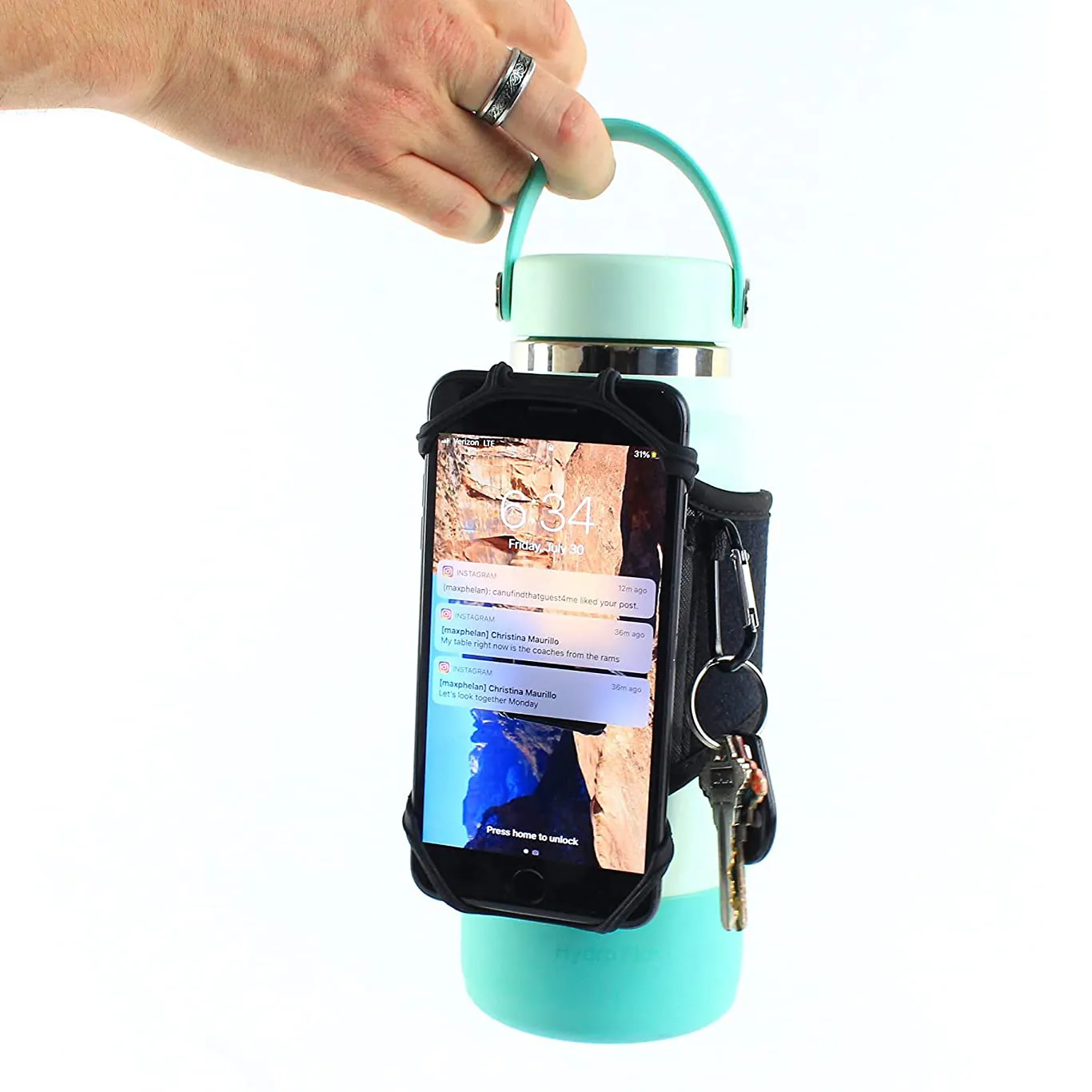 Bolsa de montaje de teléfono de botella de agua Universal caliente compatible con Travel Living Sport running brazalete 360 bolsillo de soporte de teléfono portátil