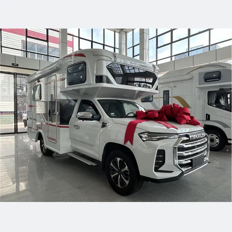 Décoré de luxe SAIC 2.0T 218HP pick-up 4x4 RV camping-car hors route camping-car caravane