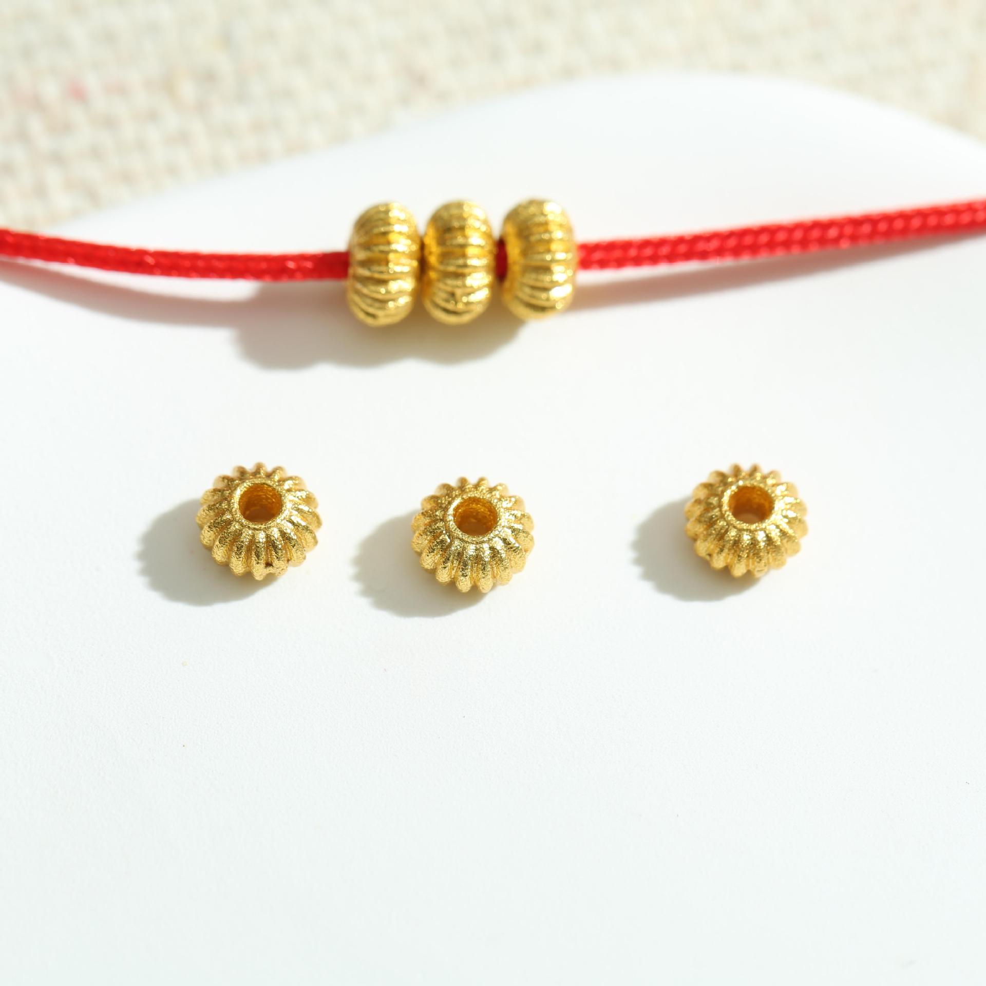 Citrouille entretoise perles (5mm * 3mm