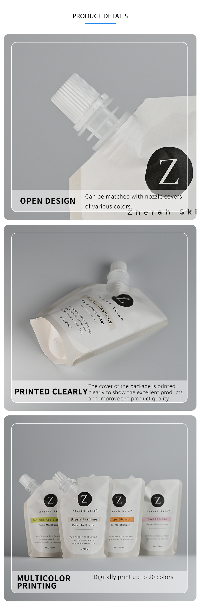 High Quality Kraft Paper Cosmetic Spout Bag Water 1000ML Bag With Spout Bag For Food