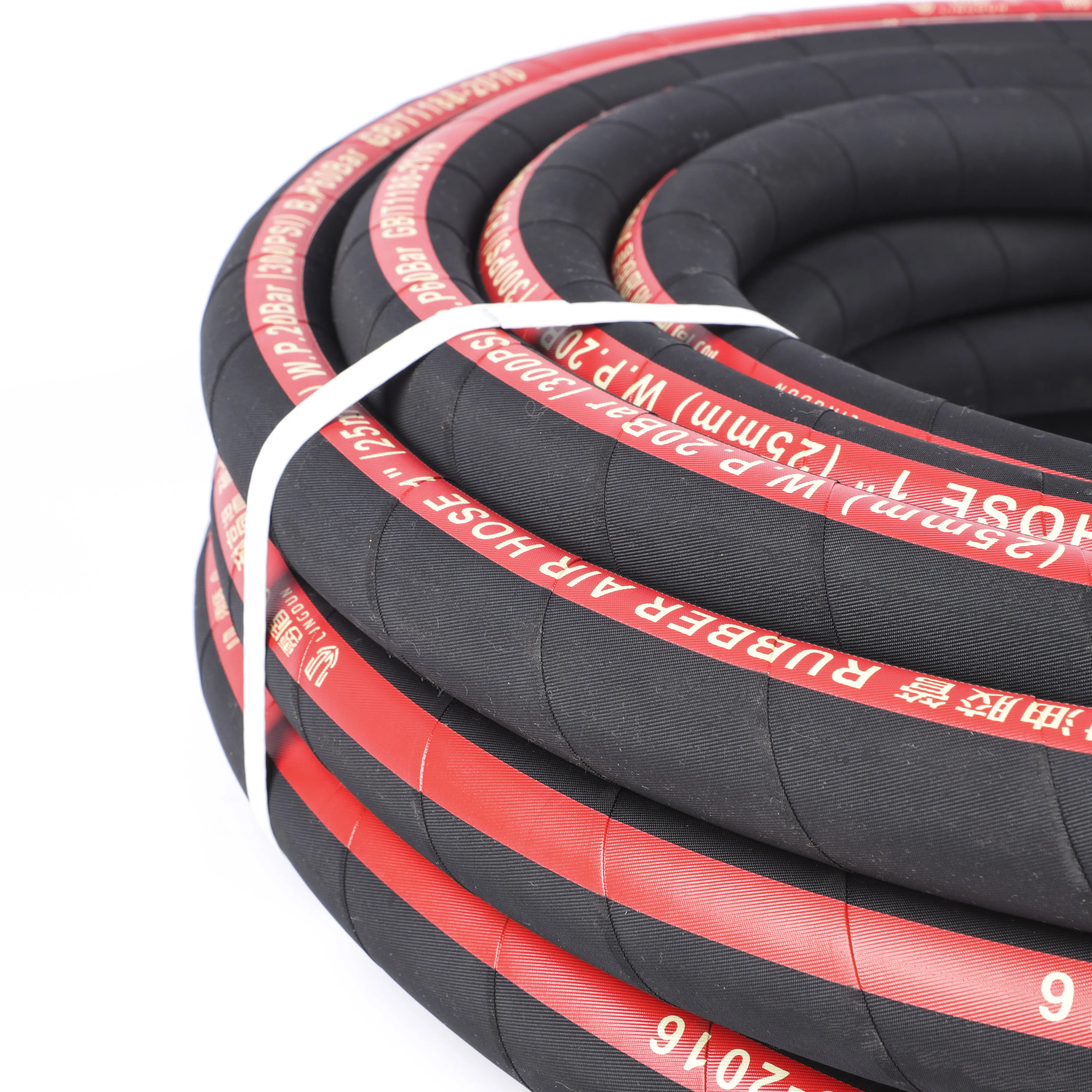 Customized medium and high pressure woven rubber hoses for oil and high temperature resistance