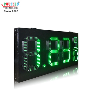 Kunden spezifische LED-Gaspreis Bildschirm Werbung Player 7 Segmente Preis anzeige LED Öl Tankstelle Zeichen mit RF-Fernbedienung - Product Image 2
