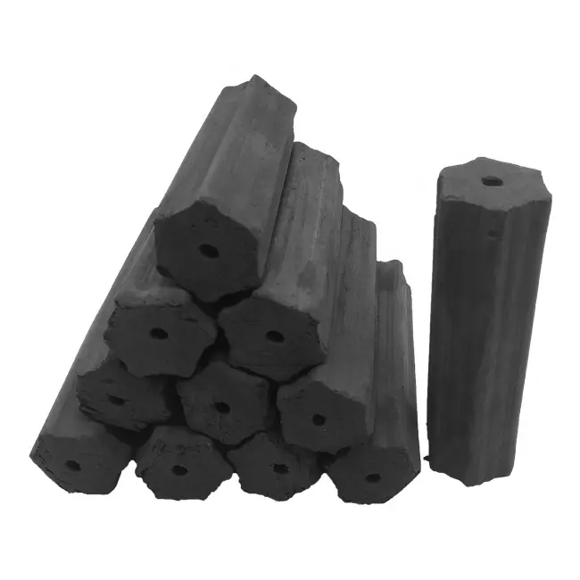 Hongqiang長い燃焼時間卸売中国メーカー六角形バーベキュー圧縮木炭木材調理石炭