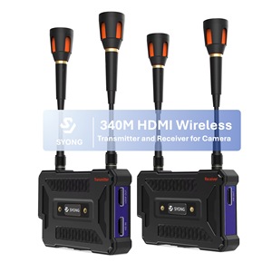 SYワイヤレスHDMIエクステンダー340M長距離2.4G/5.8GHzカメラカムコーダービデオ用の遅延なし送信機および受信機 - Product Image 2