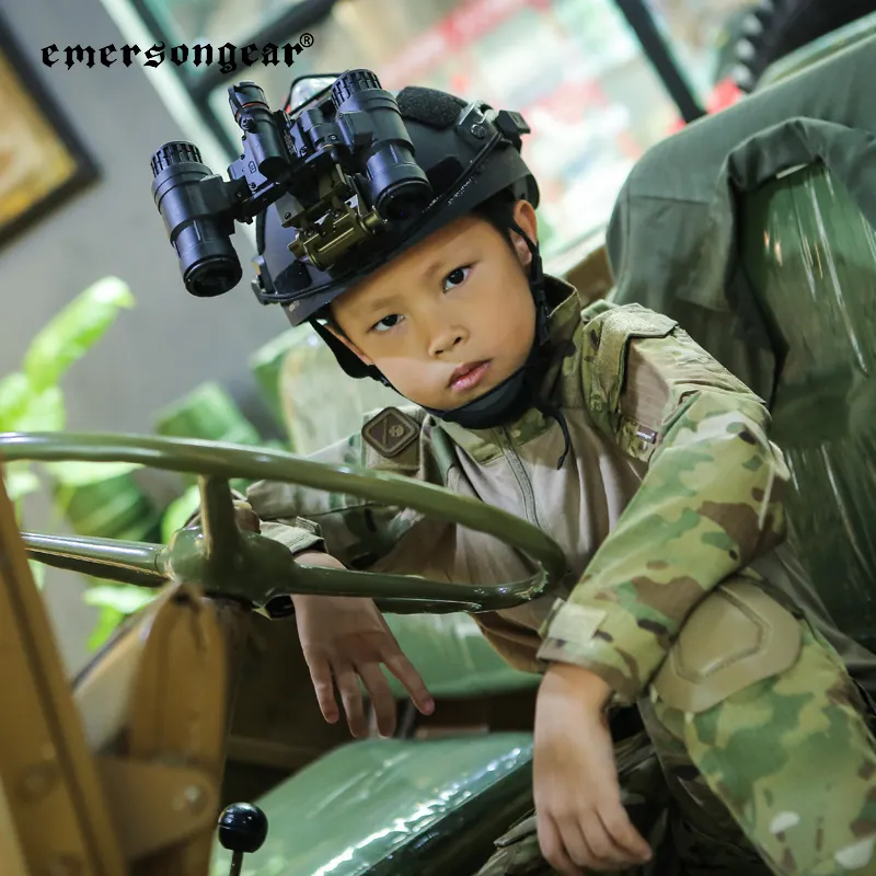Emersongear-uniforme táctico para niños, ropa de camuflaje para exteriores, color caqui