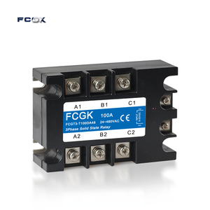 FCGK Miniature High Power Three-Phase Solid State <strong>Relay</strong> 40A 32VDC <strong>Input</strong> Converter 24V-480VAC <strong>Output</strong> Protective SSR <strong>Relay</strong> 380V DC - Product Image 2