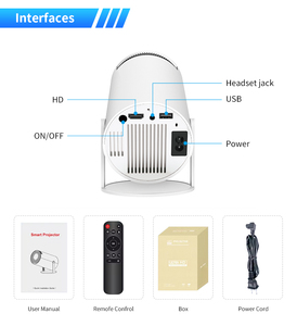 HY300โปรพลัสโปรเจคเตอร์แอนดรอยด์แบบพกพาพร้อมกระบอกหมุนได้4K และ WiFi 6 2G RAM - Product Image 6