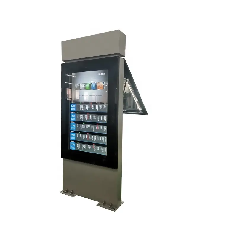 32 Inch Digital Bus Route Map Outdoor LCD Vertical Screen Digital Smart Bus Station Display Bus Stop Digital Signage