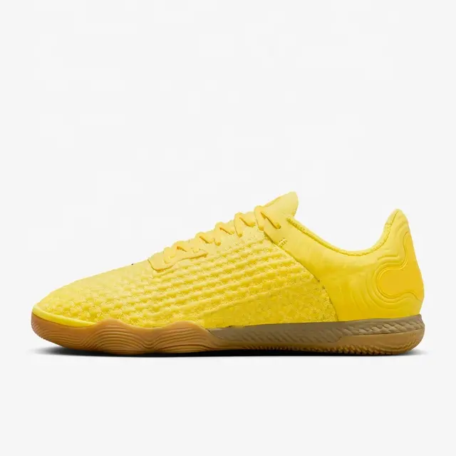 SMD custom high quality yellow football men futsal indoor soccer shoes