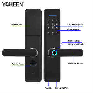Most Popular TTlock <strong>Blue</strong> Tooth App Digital <strong>Locks</strong> Biometric Fingerprint Handle Smart <strong>Lock</strong> With Rfid Ic Card <strong>Key</strong> Code or Tuya Wifi - Product Image 5