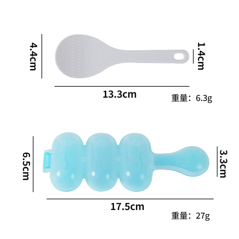 Opp bag blue Shaker + spoon set