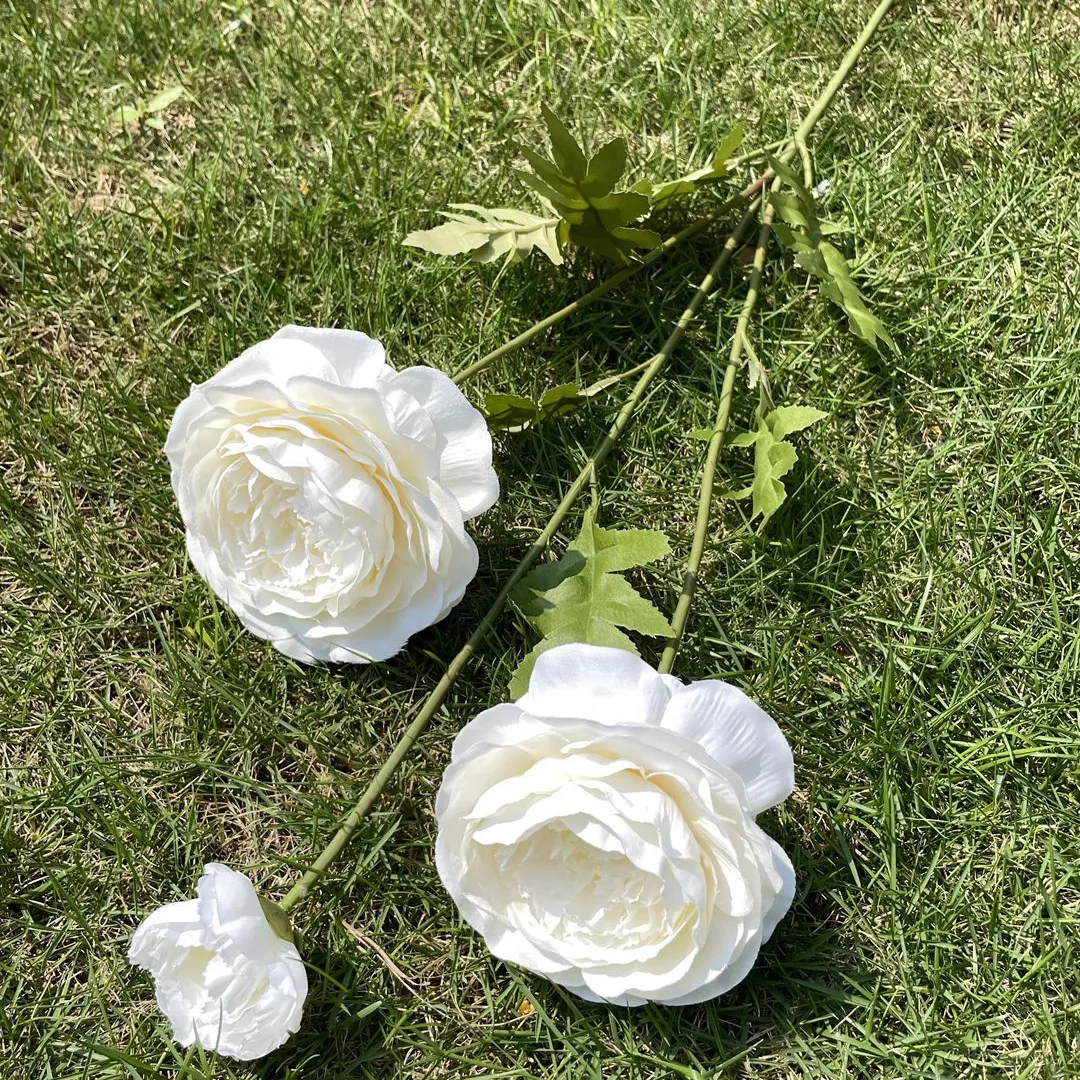 Decoração de casamento Flor Artificial Flor Artificial Grande Flor de Lótus Branco
