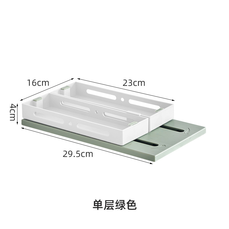 Single-layer pull-out shelving unit K2030 Dark Green
