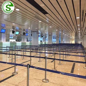 1020mm cao Bảo tàng Hàng rào dây đai an toàn stanchions Nhà cung cấp kiểm soát đám đông stanchion - Product Image 4