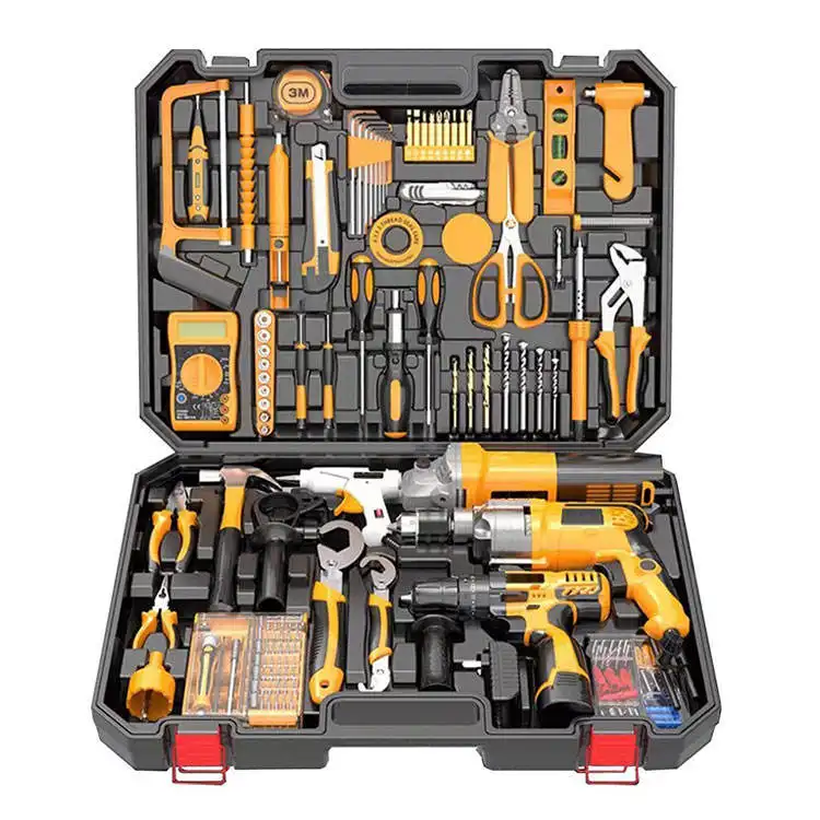 Kits de ferramentas manuais de manutenção elétrica, equipamento multifuncional de ferramentas domésticas de grau industrial