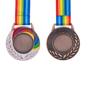 Çin üretimi kişiselleştirilmiş özelleştirilmiş spor Metal madalya sanat zanaat ürün çalışan futbol basketbol JP0107 için şerit ile