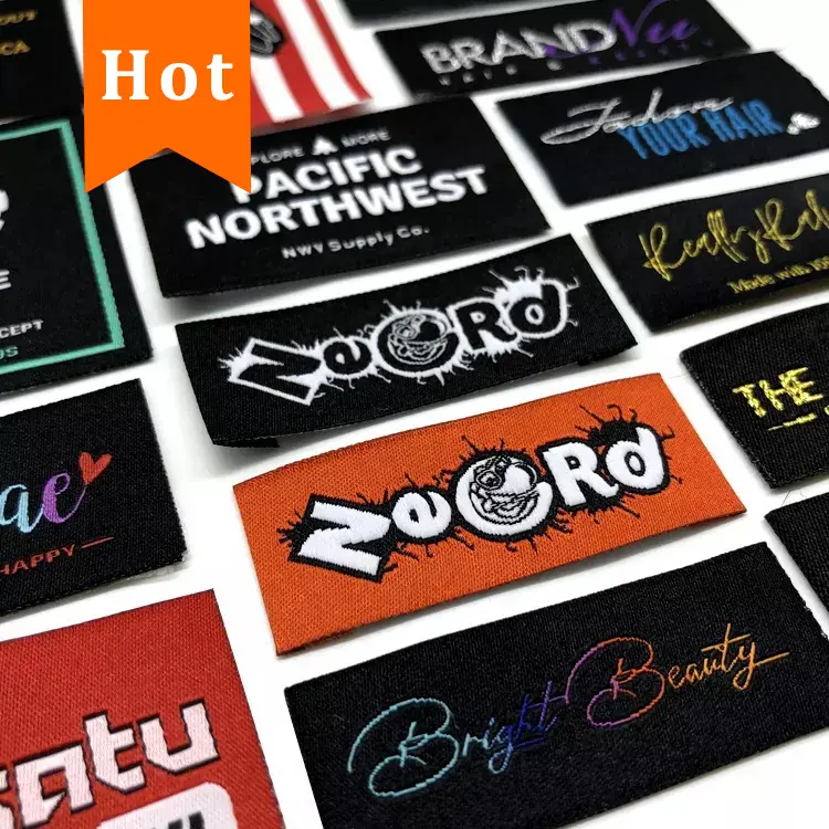 20 Years of Weaving Experience to Customize Private High-Density Damask Clothing Woven Labels
