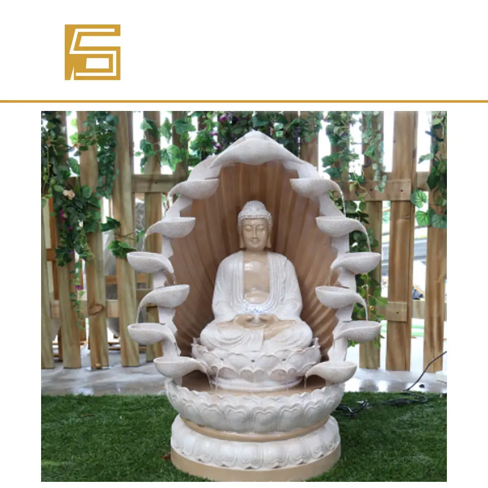 Buddha-Statue fließt südost asiatischen Stil Wasser brunnen Innendekoration