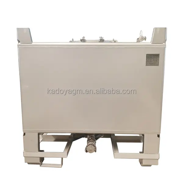 1000L un31a/Y phê duyệt thép không gỉ nhiên liệu lưu trữ Tank hóa chất thuốc thử lưu trữ IBC Totes Tank cho công nghiệp kim loại container