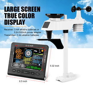 VICTOR 8-in-1 Auto Radio Controlled Digital Color Wireless Smart Weather Station Wifi Indoor Outdoor Sensor Weather <strong>Forecasting</strong> - Product Image 5