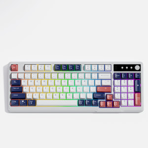 Teclado inalámbrico para juegos de 94 teclas personalizado para Windows y Mac PC Laptops Membrana con perilla de volumen y teclas multimedia - Product Image 1