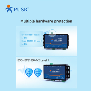 Servidor de servicio Serial de puerto Dual RS232 RS485 a tcp/ip Gateway modbus rtu, convertidor de serie a Ethernet, versión H7-4 USR N520 - Product Image 3