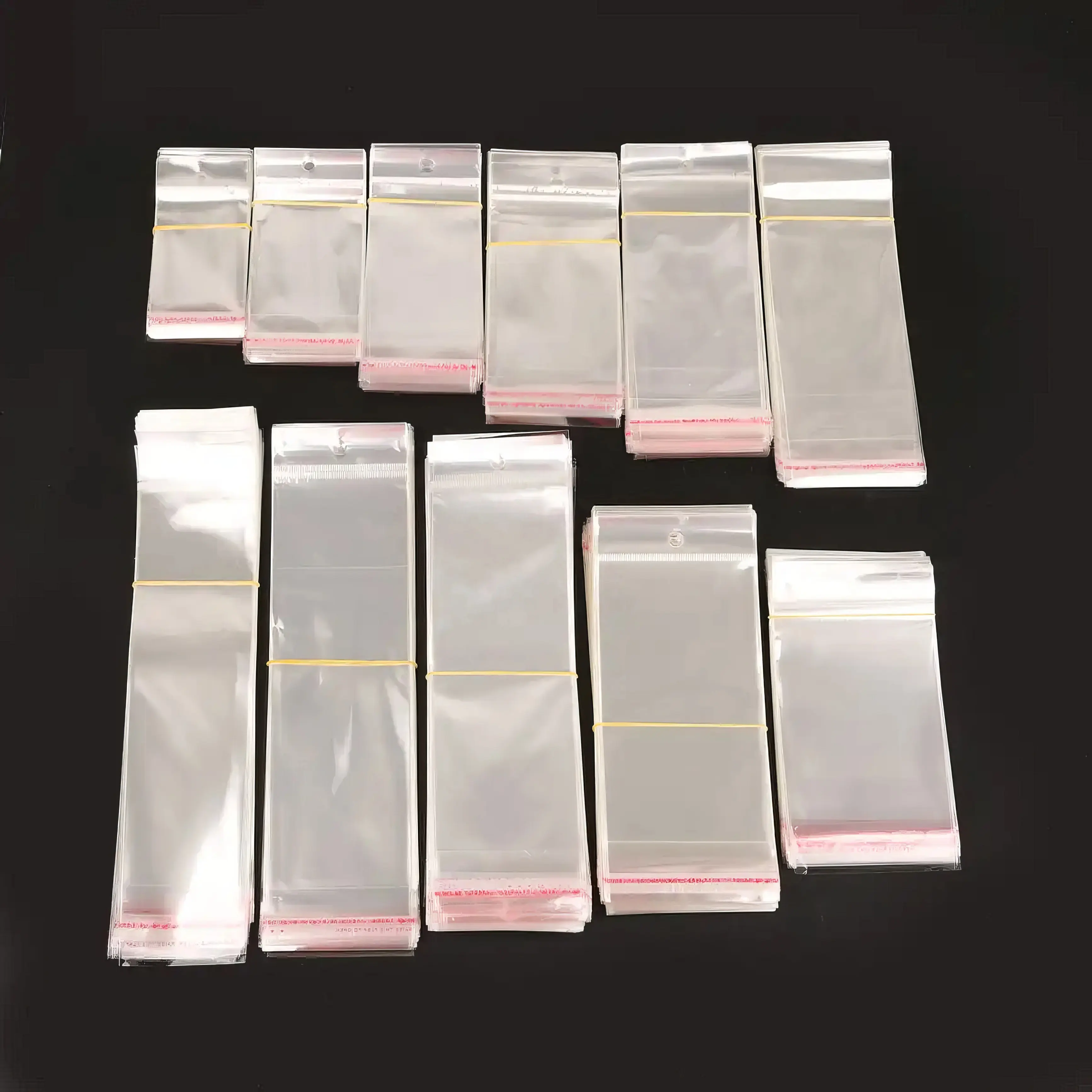 Small Resealable Plastic Self Sealing Adhesive Transparent clear OPP Cello Poly Cellophane Bag for Packing Snack Candies Cards