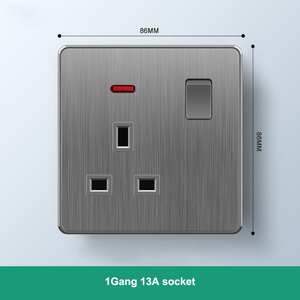 13A 1ギャング2wayスイッチソケット英国標準USB急速充電タイプCソケット - Product Image 3